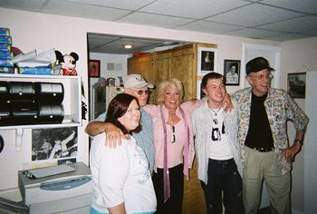 Justin in the studio with Porter Wagoner, Tanya Tucker, and George Jones
