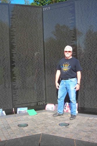 At the VietNam Memorial wall in Washington DC
