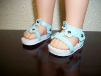 Blue flower sandals 14.5" doll