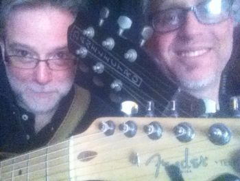 Keith and Jamie with guitars Reunion 1
