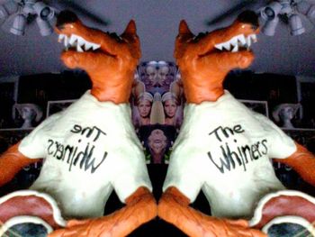 The Whiners mascot mirrored
