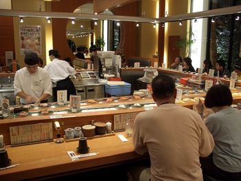 Conveyor Belt Sushi Restaurant Tokyo, JAPAN
