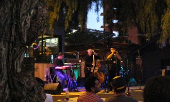 Ken French, Dmitri Matheny, Seward McCain, Leon Joyce Jr. @ San Pedro Square Market, presented by San Jose Jazz, San Jose CA 8/22/14
