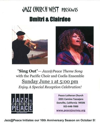 Clairdee, Dmitri Matheny, Ken French, Ron Belcher, Leon Joyce and the Pacific Choir @ Jazz Church West Danville CA 6/1/14
