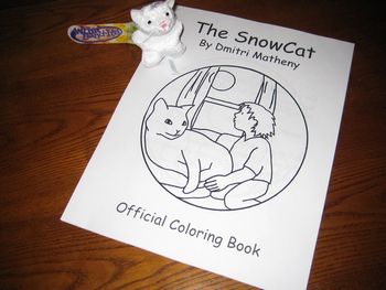 Free SnowCat coloring book and plush toy for every child
