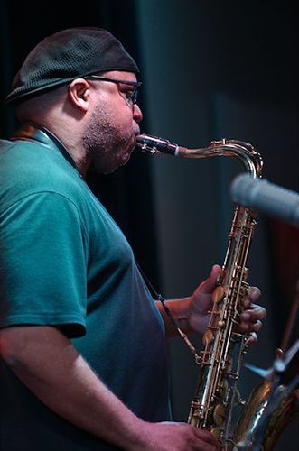 CHARLES MCNEAL w/Dmitri Matheny Group @ Kuumbwa Jazz Center - Santa Cruz CA 7/25/13 Photo by Jim Bourne
