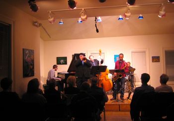 Dmitri Matheny, Marcus Elliot, Corey Kendrick, Tom Knific, Sean Dobbins @ Kerrytown Concert House Ann Arbor MI 4/17/14 photo by Sassy
