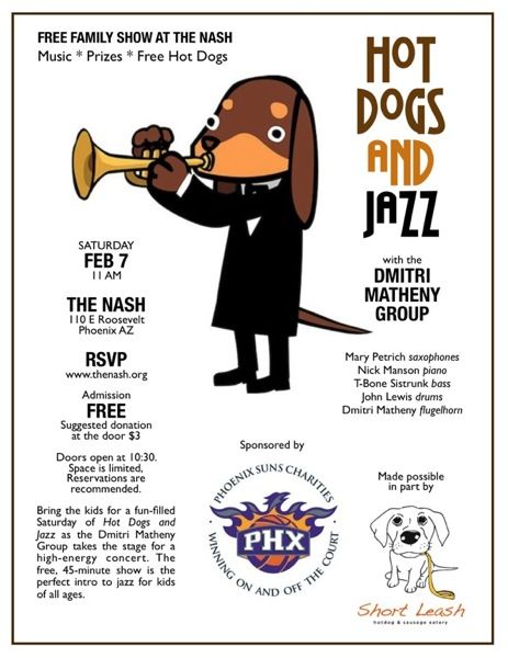 Mary Petrich, Nick Manson, T-Bone Sistrunk, John Lewis, Dmitri Matheny at “Hot Dogs & Jazz” The Nash Phoenix AZ 2/7/15 photo by Sassy
