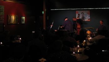Nick Manson, Dmitri Matheny, Chris Finet, Mark Ivester at The Jazz Station, Eugene OR 5/16/14
