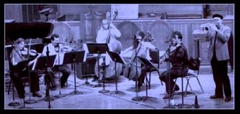 We also held a memorial concert in San Francisco, at Old First Church. Art's longtime companion Lynne Mueller flew all the way from New York to attend. Here Ruth Davies and I are joined by the Del Sol String Quartet, performing a composition I wrote in memory of Art.
