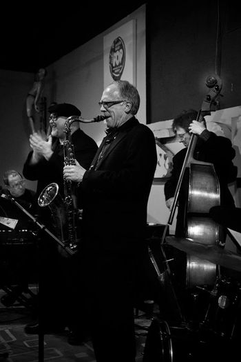 Steve Stargardt, Dmitri Matheny, Bill Sears, Jack Dryden, Dmitri Matheny @ InsideOut Gallery Traverse City MI 4/12/14 Photo by Myrna Jacobs
