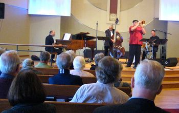 Bill Anschell, Phil Sparks, Dmitri Matheny, Mark Ivester @ Jazz LIVE at Marine View Tacoma WA 10/12/14 photo by Sassy
