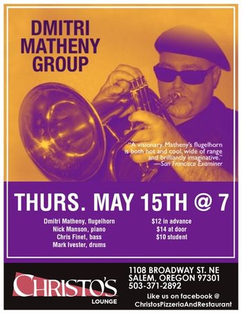 Dmitri Matheny, Nick Manson, Chris Finet, Mark Ivester @ Christo's Lounge Salem OR 5/15/14
