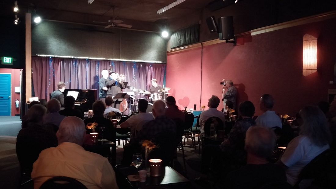 Dan Gaynor, Tom Wakeling, Todd Strait, Dmitri Matheny at The Jazz Station Eugene OR 8/15/15 photo by Sassy
