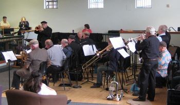 Dmitri Matheny & Peninsula College Jazz Ensemble directed by Dr. David Jones, Port Angeles WA 5/27/14 Photo by Sassy
