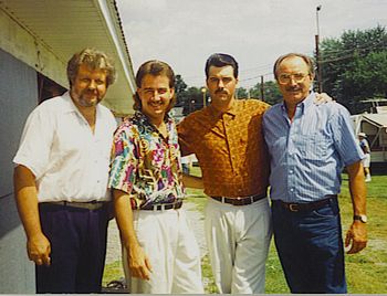With The Travelers in 1991 Kingsdale PA. Left to Right. Norman Wright, Kevin Church, Darren Beachley,Spider Gilliam
