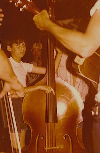 Playing bass in a jam session at Indian Springs MD..I think this was around 1977-1978
