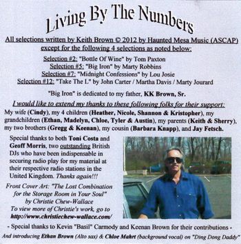 Living By The Numbers Inner CD Cover
