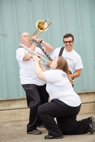 Corey (bone), David (guitar), Jennifer (trumpet)