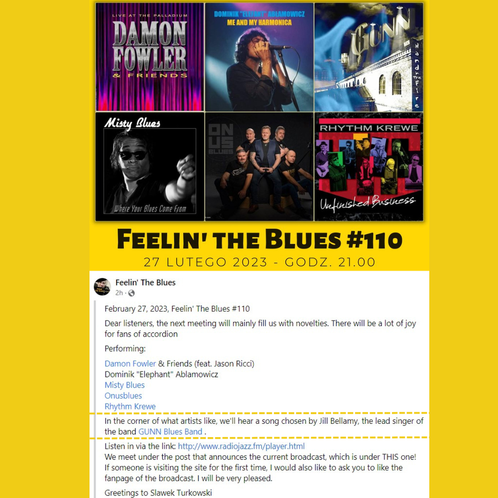 Feelin' The Blues, Slawek Turkowski, Poland, Crawlin' Back To You