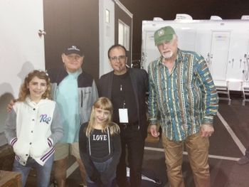 Post gig having opened for the Beachboys! Bruce Johnston, Mike Love with the Hill Family after our stadium show!
