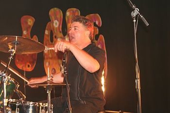 Wings Drummer Steve Holley with us in Vegas (no sleep)
