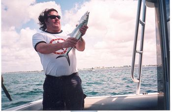 Jim Alger fishing in the Gulf of Mexico April 2008
