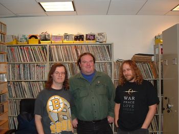 Matt Burns, Jim Alger, and Ray Chiffy at WBRS FM.

