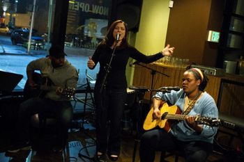 Janice B. with Quinton Randall and QueenEarth at Teavolve (photo Rob Hinkal)
