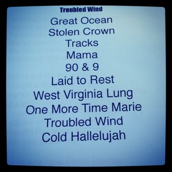 The original track listing. The Song "Mama" was rewritten into the song "Unbroken" which appears on the album.
