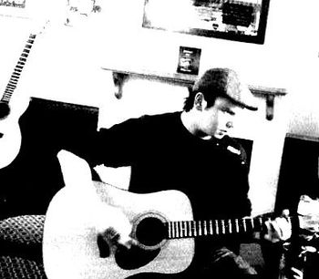 Mr Marsh at an acoustic jam in the lifeboat
