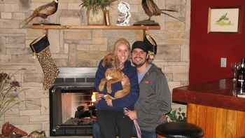 Jeff and Hollee with their new pup Nala - they changed her name from Jenga to Nala.
