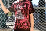 ONE OF A KIND LARGE red bleach dye t-shirt