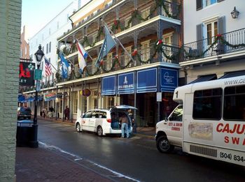 Not much sleep took place at our hotel, Bourbon St.
