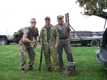 All the Hess family men gather each Sept for the annual dove hunt.
