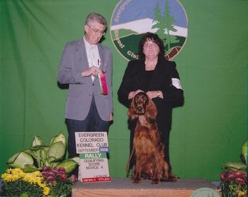 Mattie received her Novice Rally title at the Evergreen Colorado Show in September 2008
