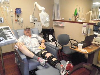 Jack getting chemotherapy June 14, 2011
