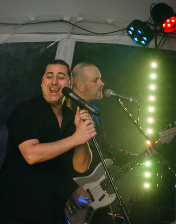 Hayden and Steve with Pulse at Black Barn River Room Venue
