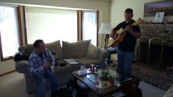 David & Peter practicing at Steve & Cathi Behrens home in Oregon. 4.8.11
