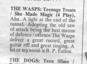 "Teenage Treats" review by BOB GELDOF, Melody Maker, Dec 3rd '77
