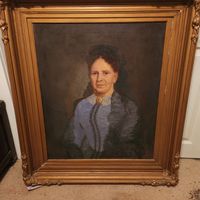 1837  " Amanda" Portrait Painting with frame.