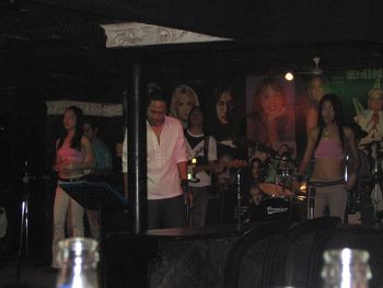 Live band at the disco club
