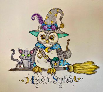 Commissioned logo for "Bytch n' Stytches" - Art by Raven Quinn
