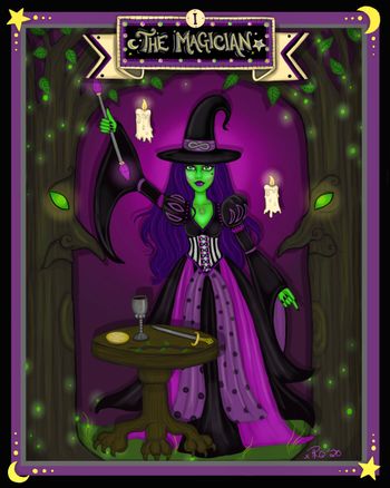 "The Magician" Tarot Art by Raven Quinn
