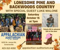 Lonesome Pine and Backwoods Country with special guest Luke Malone