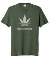 Leaf Short Sleeve Crew Neck Tee - Forest Green