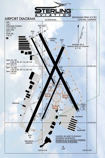 Airport Map design for Sterling Aviation
