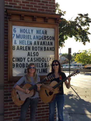 Helen with National Fingerstyle Champion  Muriel Anderson at theTown Crier in Beacon NY.
