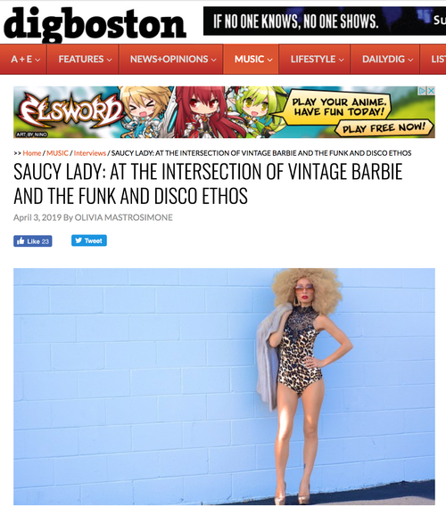 SAUCY LADY: AT THE INTERSECTION OF VINTAGE BARBIE AND THE FUNK AND DISCO ETHOS
