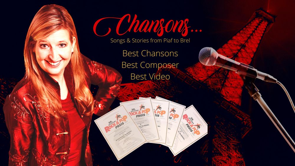 Chansons - French - English Show - Singer - Actress - - Cabaret - Stefanie Rummel  Songs & Stories from Piaf to Brel - www.chansons.show